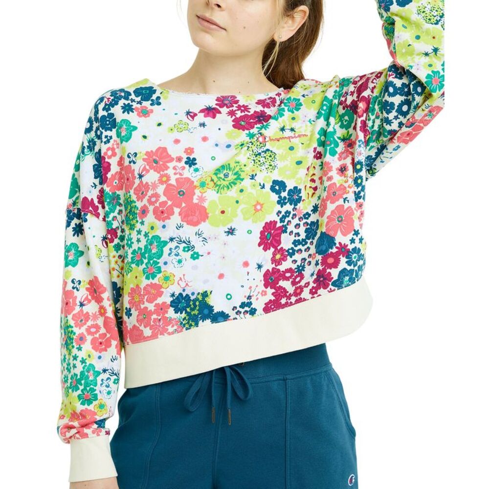 Champion Womens Campus Floral Print Sweatshirt